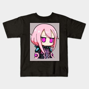 Cute Anime Girl Pink Color Pastel Adorable Kawaii Chibi Kids T-Shirt